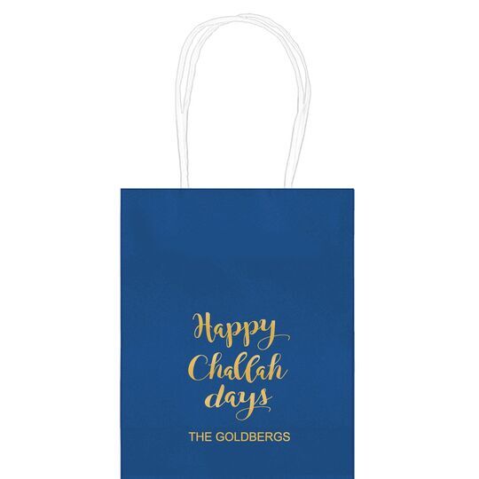 Happy Challah Days Mini Twisted Handled Bags